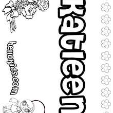 Katleen - Coloring page - NAME coloring pages - GIRLS NAME coloring pages - K names for girls coloring posters