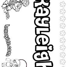 Kayleigh - Coloring page - NAME coloring pages - GIRLS NAME coloring pages - K names for girls coloring posters