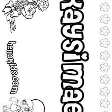 Kaysimae - Coloring page - NAME coloring pages - GIRLS NAME coloring pages - K names for girls coloring posters
