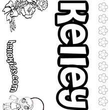 Kelley - Coloring page - NAME coloring pages - GIRLS NAME coloring pages - K names for girls coloring posters