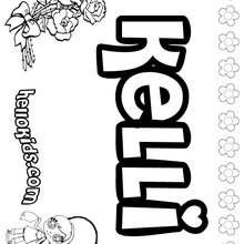 Kelli - Coloring page - NAME coloring pages - GIRLS NAME coloring pages - K names for girls coloring posters