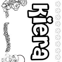 Kiera - Coloring page - NAME coloring pages - GIRLS NAME coloring pages - K names for girls coloring posters