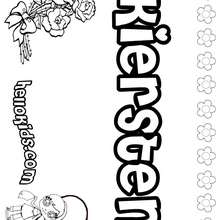Kiersten - Coloring page - NAME coloring pages - GIRLS NAME coloring pages - K names for girls coloring posters