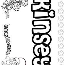 Kinsey - Coloring page - NAME coloring pages - GIRLS NAME coloring pages - K names for girls coloring posters