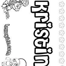 Kristin - Coloring page - NAME coloring pages - GIRLS NAME coloring pages - K names for girls coloring posters