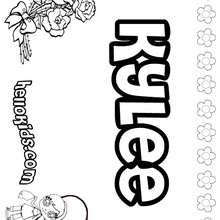 Kylee - Coloring page - NAME coloring pages - GIRLS NAME coloring pages - K names for girls coloring posters