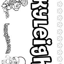 Kyleigh - Coloring page - NAME coloring pages - GIRLS NAME coloring pages - K names for girls coloring posters
