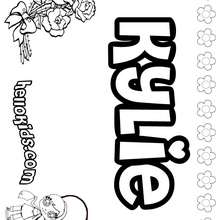 Kylie - Coloring page - NAME coloring pages - GIRLS NAME coloring pages - K names for girls coloring posters