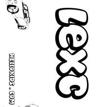 Lexc - Coloring page - NAME coloring pages - BOYS NAME coloring pages - Boys names starting with K or L coloring posters