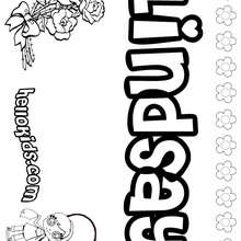 Lindsay - Coloring page - NAME coloring pages - GIRLS NAME coloring pages - L girl names coloring posters