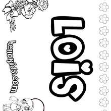 Lois - Coloring page - NAME coloring pages - GIRLS NAME coloring pages - L girl names coloring posters