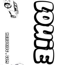 Louie - Coloring page - NAME coloring pages - BOYS NAME coloring pages - Boys names starting with K or L coloring posters