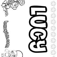 Lucy - Coloring page - NAME coloring pages - GIRLS NAME coloring pages - L girl names coloring posters
