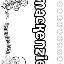 Mackenzie - Coloring page - NAME coloring pages - GIRLS NAME coloring pages - M names for girls coloring posters