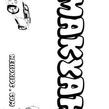 Makyah - Coloring page - NAME coloring pages - BOYS NAME coloring pages - M+N boys names coloring posters