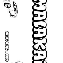 Malakai - Coloring page - NAME coloring pages - BOYS NAME coloring pages - M+N boys names coloring posters