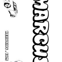 Marcus - Coloring page - NAME coloring pages - BOYS NAME coloring pages - M+N boys names coloring posters