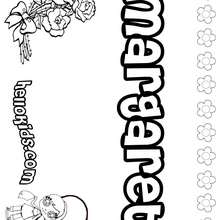 Margaret - Coloring page - NAME coloring pages - GIRLS NAME coloring pages - M names for girls coloring posters
