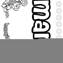 Maria - Coloring page - NAME coloring pages - GIRLS NAME coloring pages - M names for girls coloring posters