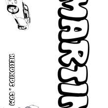 Martin - Coloring page - NAME coloring pages - BOYS NAME coloring pages - M+N boys names coloring posters