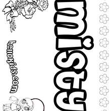 Misty - Coloring page - NAME coloring pages - GIRLS NAME coloring pages - M names for girls coloring posters