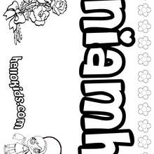 Niamh - Coloring page - NAME coloring pages - GIRLS NAME coloring pages - N names for girls coloring posters
