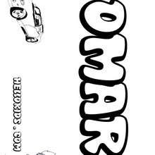 Omar - Coloring page - NAME coloring pages - BOYS NAME coloring pages - O, P, Q names for BOYS posters to color in