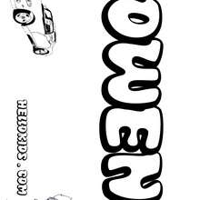 Owen - Coloring page - NAME coloring pages - BOYS NAME coloring pages - O, P, Q names for BOYS posters to color in