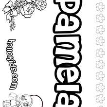 Pamela - Coloring page - NAME coloring pages - GIRLS NAME coloring pages - O, P, Q names fo girls posters