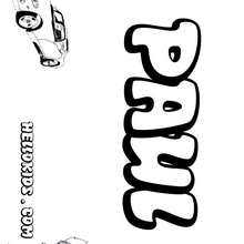 Paul - Coloring page - NAME coloring pages - BOYS NAME coloring pages - O, P, Q names for BOYS posters to color in