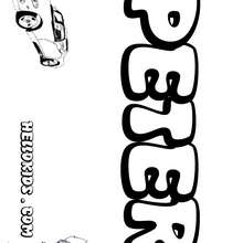 Peter - Coloring page - NAME coloring pages - BOYS NAME coloring pages - O, P, Q names for BOYS posters to color in