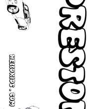 Preston - Coloring page - NAME coloring pages - BOYS NAME coloring pages - O, P, Q names for BOYS posters to color in
