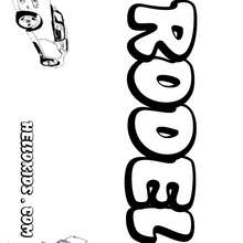 Rodel - Coloring page - NAME coloring pages - BOYS NAME coloring pages - Boys names starting with R or S coloring posters
