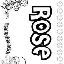 Rose Aloha coloring page