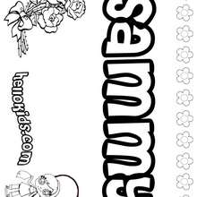 Sammy - Coloring page - NAME coloring pages - GIRLS NAME coloring pages - S girls names coloring posters