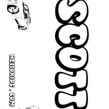 Scott - Coloring page - NAME coloring pages - BOYS NAME coloring pages - Boys names starting with R or S coloring posters