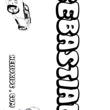 Sebastian - Coloring page - NAME coloring pages - BOYS NAME coloring pages - Boys names starting with R or S coloring posters