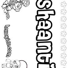 Shaanti - Coloring page - NAME coloring pages - GIRLS NAME coloring pages - S girls names coloring posters