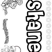 Shane - Coloring page - NAME coloring pages - GIRLS NAME coloring pages - S girls names coloring posters