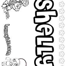 Shelly - Coloring page - NAME coloring pages - GIRLS NAME coloring pages - S girls names coloring posters