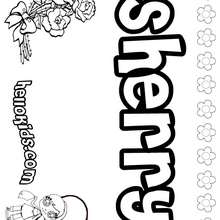 Sherry - Coloring page - NAME coloring pages - GIRLS NAME coloring pages - S girls names coloring posters