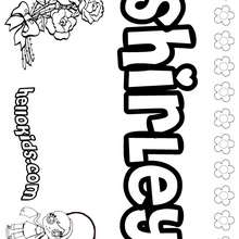 Shirley - Coloring page - NAME coloring pages - GIRLS NAME coloring pages - S girls names coloring posters