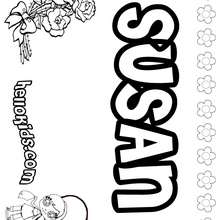 Susan - Coloring page - NAME coloring pages - GIRLS NAME coloring pages - S girls names coloring posters
