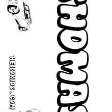 Thomas - Coloring page - NAME coloring pages - BOYS NAME coloring pages - T to Z boys names coloring posters