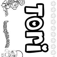 Tori - Coloring page - NAME coloring pages - GIRLS NAME coloring pages - T names for girls coloring and printing posters