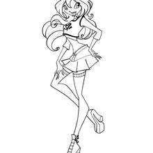 Bloom the winx club fairy coloring page - Coloring page - GIRL coloring pages - WINX CLUB coloring pages - BLOOM coloring pages