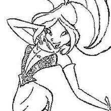 Bloom the beautiful Winx fairy coloring page