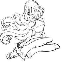 Bloom the leader of the Winx club coloring page