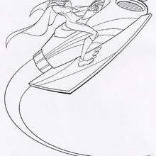 Brandon on his bike - Coloring page - GIRL coloring pages - WINX CLUB coloring pages