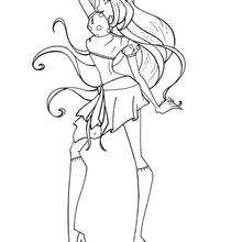 Flora coloring page - Coloring page - GIRL coloring pages - WINX CLUB coloring pages - FLORA coloring pages